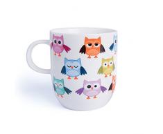 Excelsa - Taza de diseÃ±o de Animales, 400Â ml, Porcelana, Blanco