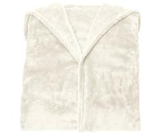 Amazon Basics - Manta polar con mangas y bolsillo para los pies, 150 x 180 cm, Crema