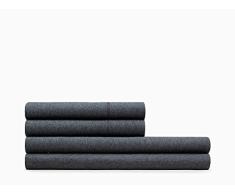 Calvin Klein Cuerpo CKMC SÃ¡bana Bajera, AlgodÃ³n, Gris Oscuro, Cama Individual