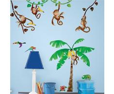 RoomMates RMK1676SCS-Pegatinas, diseÃ±o Pegatinas de Pared Monos