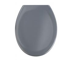 Wenko 19657100 Asiento de Inodoro Union Jack, Duroplast, Gris Oscuro, 45.2x37.6x3 cm