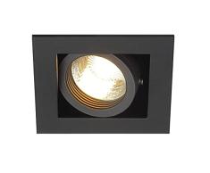 Slv Negro KADUX 1 / Foco, luz de inundación, proyector Techo, luminaria empotrable led, iluminación Interior / GU10 50W, 50 W
