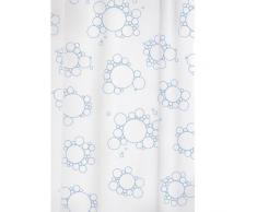 Croydex - Cortina de ducha de vinilo (1800 x 1800 mm), diseño de burbujas, color azul