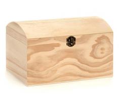 GLOREX baúl del Tesoro de Madera, Natural, 26 x 17,5 x 16 cm