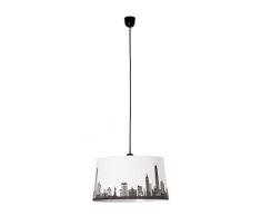 Sulion Skyline, Lámparas de Techo Colgante, E27, 40 watts, Blanco, 45 x 25 x 120 cm