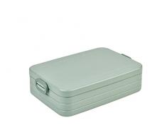 Mepal - Fiambrera Take a Break Large - Lonchera para llevar - Lunch Box para 4 Sandwiches o 8 Rebanadas de pan - Meal Prep - Apto para Lavavajillas - 1500 ml - Nordic Sage