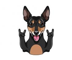 Oedim Pegatina Perro 8 x 14 cm | Adhesivo de Fácil Colocación | Pegatina para Coche Económica y Resistente