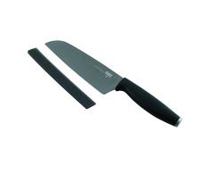 Kuhn Rikon 26583 Colori Titanium Santokumesser Graphit Cuchillo, Acero Inoxidable, Gris