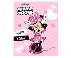 Tex idea Manta de Invierno Minnie Mouse de Forro Polar, tamaÃ±o 100 x 140 cm