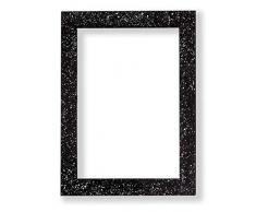 Memory Box Glitzer Range - Marco de Fotos con Efecto Brillante, Marco de plástico con Cristal - Purpurina RX-RL Transparente, Negro, 8 x 6 (20.5 x 15.2 cm) con Cristal Perspex
