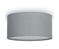 Smartwares 10.004.60 Lámpara de techo, pantalla de tela de 20 cm de diámetro, un aplique con casquillo E14, compatible con bombillas de hasta 40 W, Iluminación de Interior, IP20, Gris