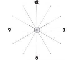 Kare 30199 - Reloj de pared metÃ¡lico, cromo y PVC, color plateado