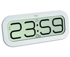 TFA Dostmann - Reloj carillón bimbam 5 Diferentes Sonidos de Gato 60.4514 (Blanco)