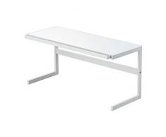 YAMAZAKI Home - Estante de soporte expandible para cocina, organizador de almacenamiento | Acero | Estante de encimera, aleaciÃ³n, blanco, talla Ãºnica