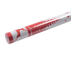Pro Nappe - Ref R480681I - Mantel de papel damasco desechable en rollo 6 M de largo X 1,20 M de ancho - DecoraciÃ³n navideÃ±a roja- Papel damasco con estampado universal chic y clÃ¡sico Caja de 12 rollos