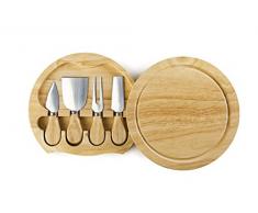 IBILI Juego de Cuchillos para Queso, Acero Inoxidable/Madera, metálico, Talla única