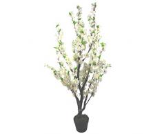 Leaf Design UK - Árbol de Flores Artificiales (120 cm), Color Blanco