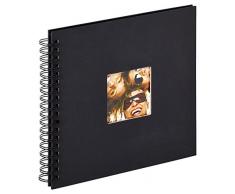 Walther Design SA-108-B álbum de Caracol Fun, 26 x 25 cm, 40 páginas Negras, con el Corte para un Foto, Negro