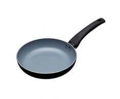 MasterClass Sartén Ecológica de Cerámica Antiadherente Sin Productos Químicos Preparada para Placas de Inducción, Pequeña, Aluminio/Hierro, Negro/Azul, 20 cm