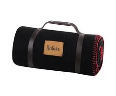 Lovely Casa Plaid Dawson - Manta Polar (130 x 150 cm), Color Negro