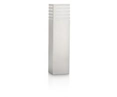 Philips myGarden Veranda - Poste, iluminación exterior, 40,8 cm, acero inoxidable, bombilla incluida de 20 W, 220 V, casquillo E27, protección IP44, color gris
