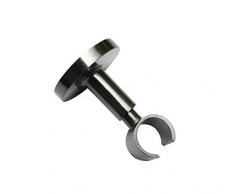 Gardinia - Soporte de Techo para Cortinas (20 mm de diámetro, Acero), Color Titanio