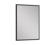 Baikal Espejo de BaÃ±o, Espejo con Marco Negro. OpciÃ³n con y Sin LED. Estilos Que se adaptan al baÃ±o o Cualquier Estancia del hogar. Marco Negro Liso 60 x 80 cm