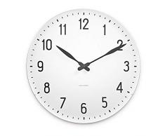 Arne Jacobsen Station Reloj de Pared, Aluminio, Blanco, 48 cm