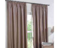 Just Contempo Cortinas Plisadas con Efecto Blackout, JC ®, Modernas, Totalmente Forradas, Color Plateado, 117 x 137 cm, Tela, marrón Topo, 46 x 54 Inches