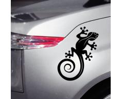 Ambiance-Live Adhesivo Decorativo para Pared Lagarto Gecko para tu Coche - 16 x 20 cm. Negro