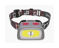 Emos E1801, linterna frontal LED + COB LED + CREE XPG LED, para 3Â x AAA, PlÃ¡stico, red, 6, 5Â x 4, x 3, 4Â cm