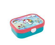 Mepal - Fiambrera Campus - Bento Box para NiÃ±os - Lonchera con Compartimento Bento y Tenedor - Fiambrera con Cierre de Clip - Sin BPA y apta para Lavavajillas - 750 ml - Unicorn