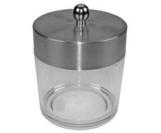 Fantasia 53005 - Recipiente para algodÃ³n (13 x 10 cm, acrÃ­lico y Acero), Color Plateado