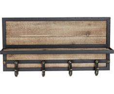 Kare Perchero de Pared Cottage, Marrón, 30.5 x 14 x 61 cm, Pino, 14 x 61 x 30.5 cm