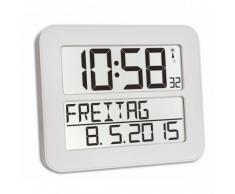 TFA Dostmann 60.4512.01 Timeline MAX - Reloj controlado por Radio, Blanco