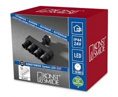 Sistema de iluminación Konstsmide distribuidor, 1 entrada, 4 salidas, negras, 4603-000