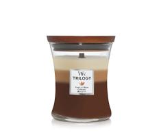 Woodwick, vela perfumada en un frasco, de tamaÃ±o mediano, CafÃ© Dulces Trilogy, Brown (Brown)