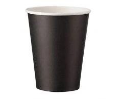 Intertan Q530004M - Vasos de papel de pared (50 unidades, 90 mm de diÃ¡metro, capacidad de 12 onzas), color negro