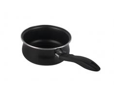 Magefesa 2422800 Black cazo 14 cm de Acero esmaltado, Antiadherente bicapa Reforzado, Color Negro Exterior. Apta para Todo Tipo de cocinas, incluida inducción