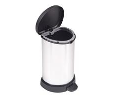 Curver Cubo decorado con pedal 20 L, Metal, 28.3x24.8x42.8 cm, 220959