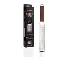 Microplane Serie Master Zester Rallador, Acero Inoxidable, MarrÃ³n, 30.94x4.01x1.60 cm