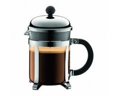 Bodum Chambord - Cafetera, color transparente, acero inoxidable, 166 x 190 x 105 mm, 0.5l, 17oz