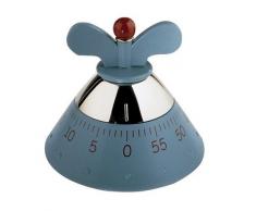 Alessi - Kitchen Timer A09 -Temporizador Cocina con Movimiento Mecánico de Diseño, en Resina Termoplástica, Azul