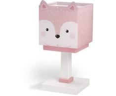 Dalber Lámpara infantil de Mesilla Escritorio Little Fox Zorro Rosa Animales