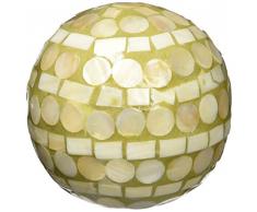 Moycor 75703 Bola Decorativa Nácar Natural y Dorado 8x8x8 cm