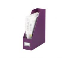 Zeller 17792 - Revistero vertical de cartón (32,5 x 10 x 27,5 cm), color morado