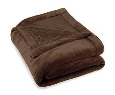 CelinaTex Manta, dÃ­a/Manta, Montreal, de Forro Polar de Microfibra, poliÃ©ster, marrÃ³n Oscuro, 220 X 240
