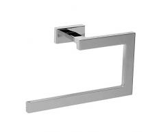 INDA Lea - Toallero de Anillo, latÃ³n, Blanco, 6 x 22 x 14 cm