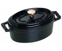 STAUB Minis Cocotte Ovalada, Hierro Fundido, Negro, 11 cm