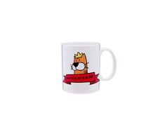 Tic-Clap Mascotas Taza Este Es el Rey de Mi Casa, Porcelana, Blanco, 8 cm